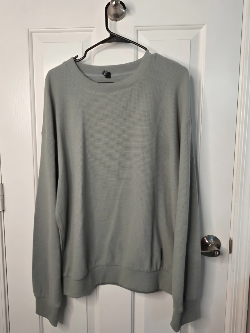 COMFRT Waffle Knit Crewneck Sweatshirt – Size L – Sage Green – Oversized Lounge - Picture 7 of 7